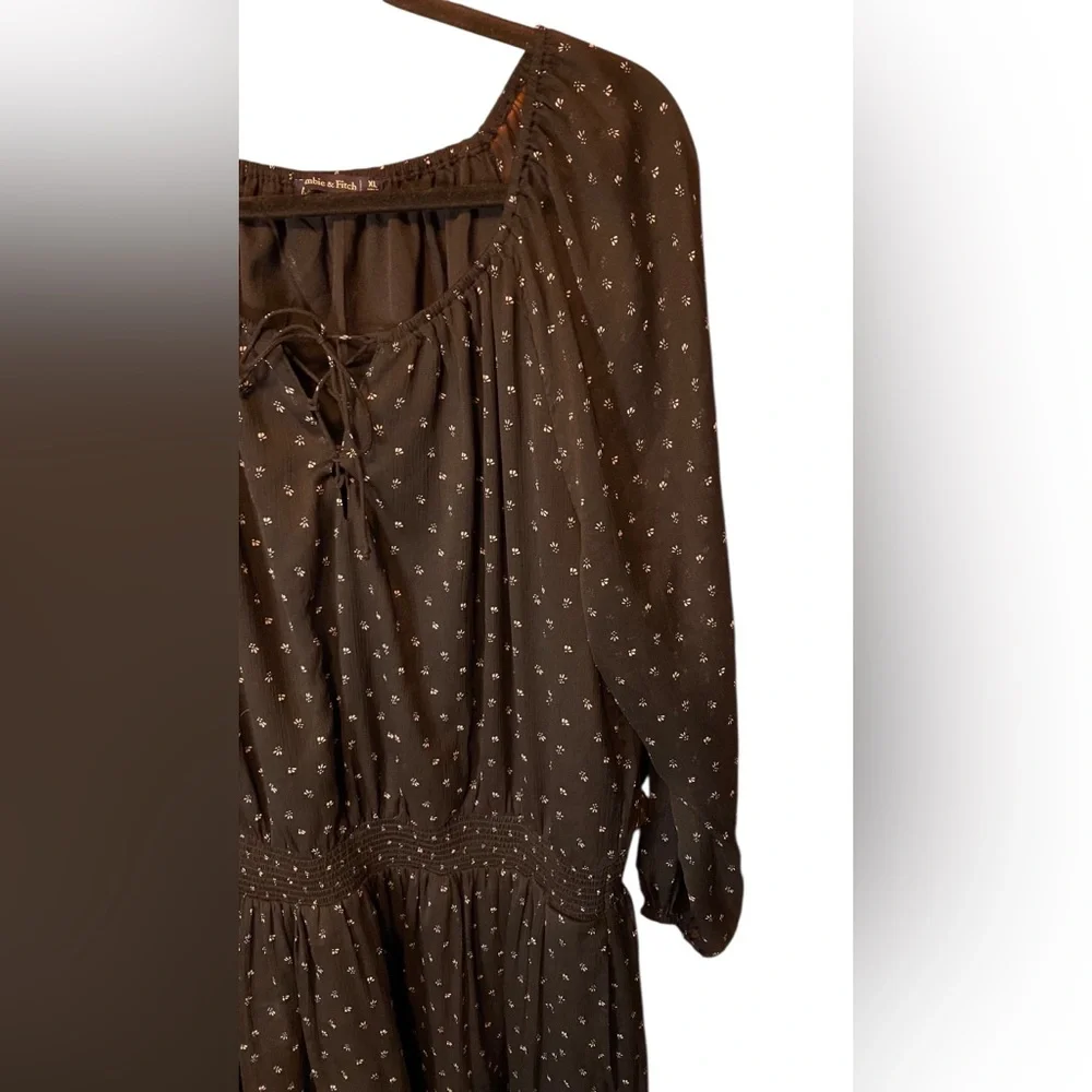Abercrombie & Fitch Black Long Sleeve Mini Dress Size XL - Picture 5 of 8